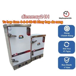 Tủ hấp công nghiệp đa năng 4-24 khay: hấp cơm, giò, chả, gà ủ muối, xúc xích ngon. 7