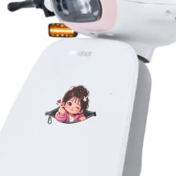  Decal Dán Trang Trí Hình Bé Chibi Kéo Khóa Thả Tim "Siêu Cưng" Chống Thấm Nước, Bền Màu 7