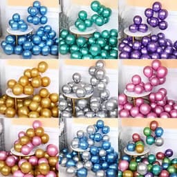 Combo 10 Bóng Siêu Nhũ, Bóng Crom Trang Trí Sinh Nhật,Phòng Cưới, Sự Kiện Size 5inch và 10inch 8