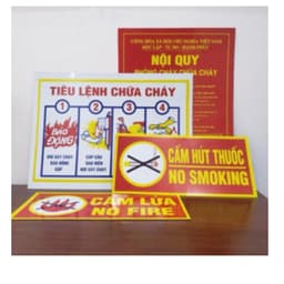Bộ Nội Quy PCCC Tiêu Lệnh Chữa Cháy, Biển Cấm Lửa Cấm Hút Thuốc Trang Trí Văn Phòng Nhà Xưởng 4