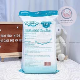 (Combo 1 khăn khô + 2 lót giường)  Chăm Sóc Bé Botibo Kids - Tấm Lót Chống Thấm & Khăn Khô Đa Năng 8