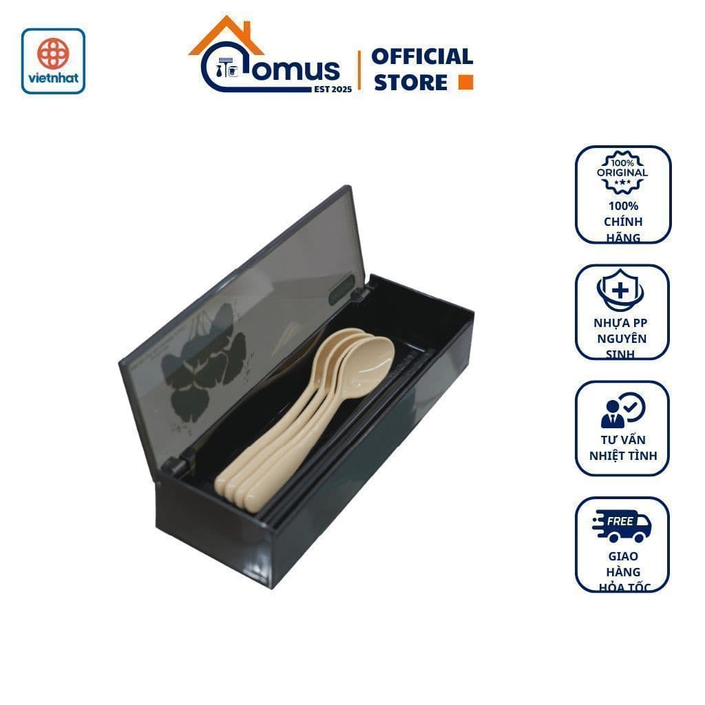 Hộp Đựng Thìa Muỗng Việt Nhật 6792, Khay Đựng Vật Dụng Cá Nhân Nhựa Bền Đẹp - DOMUS