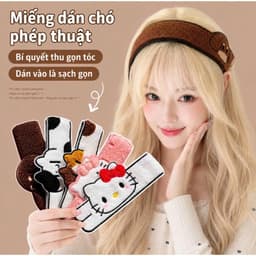 Băng Đô Dán Tóc Len Động Vật Dễ Thương - Miếng Dán Tóc Mái Cute Cho Bạn Nữ 3