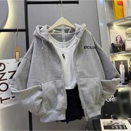 [ XẢ HÀNG ] ÁO NỈ HOODIE DÁNG RỘNG NAM NỮ FREE SIZE 40-75KG 6