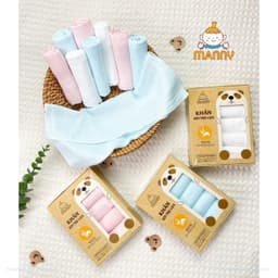 Khăn Sữa Sợi Tre Cho Bé Manny Hộp 5 Chiếc Mềm Mịn 2 Lớp 30x30cm - Timikid 7