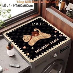 THẢM PHỦ MÁY GIẶT KÍCH THƯỚC 60×60CM – XINH XẮN, CHỐNG BẨN TIỆN DỤNG 4