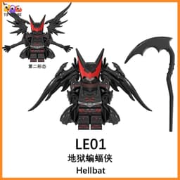 Minifigure Hellbat - Đồ chơi lắp ráp xếp hình mô hình nhân vật siêu anh hùng người Dơi địa ngục 2