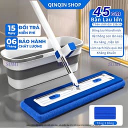 Cây Lau Nhà Tự Vắt SUMI Thế Hệ Mới 2026, Cây Chổi Lau Nhà Microfinick Đa Năng Làm Sạch Thông Minh 360 Độ,SH5C 9