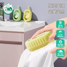 Bàn chải giặt đồ, chà quần áo giày dép... Cao cấp - thiết kế sang trọng ,Bàn chải giặt con lăn đẩy chất lỏng VOICON 7