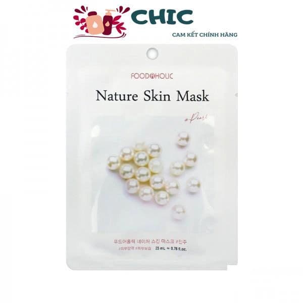 Mặt Nạ Chiết Xuất Ngọc Trai Dưỡng Sáng Da Foodaholic Nature Skin Mask 23g
