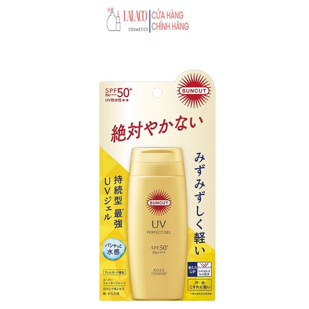 Gel Chống Nắng Chống Thấm Nước Suncut UV Perfect Gel Super Water Proof SPF50+ PA++++ (Chai 80g)