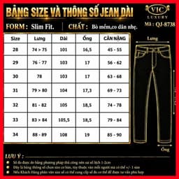 JEAN NAM GUANGZHOU,MẪU JEAN NAM HOTTREND VỚI HỌA TIẾT ĐỘC ĐÁO,LÊN FORM TÔN DÁNG,DỄ PHỐI ĐỒ QJ-8738 VIC 6