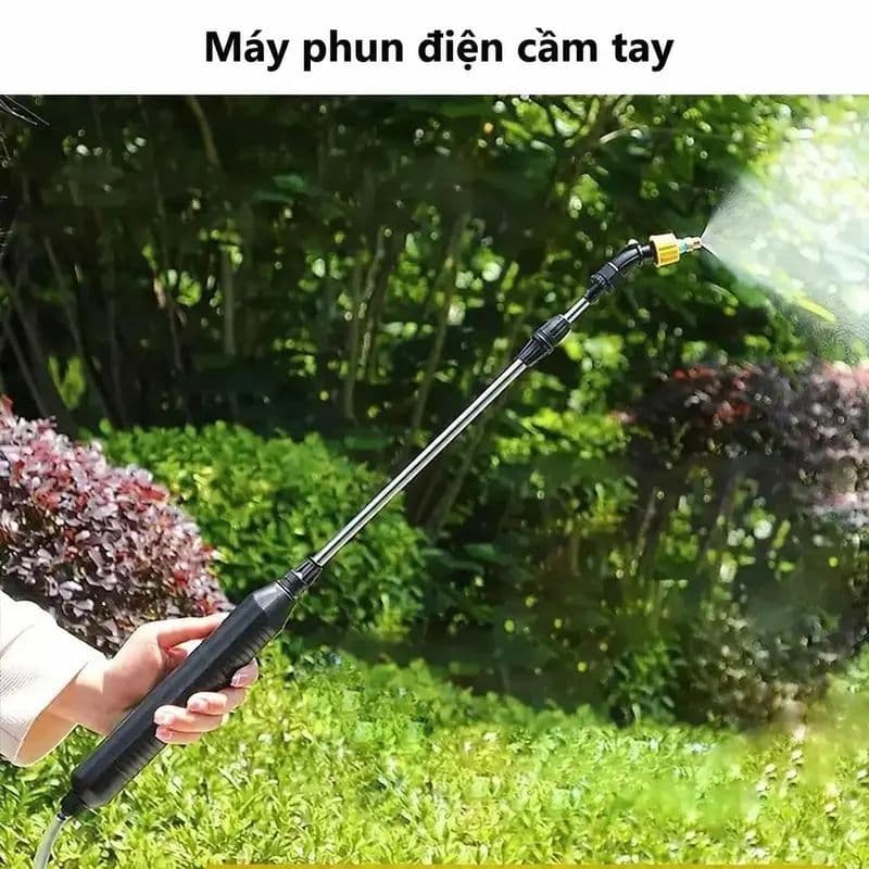 Cần xịt phun thuốc cầm tay loại điện, dụng cụ làm vườn, tưới cây, phun thuốc, dây dài 1-4m, tặng kèm phụ kiện