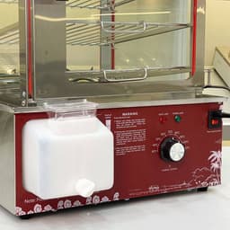 Tủ hấp đa năng và hâm nóng bánh bao với thiết kế kính trong suốt, dễ dàng quan sát số lượng sản phẩm. 2