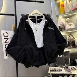 [ XẢ HÀNG ] ÁO NỈ HOODIE DÁNG RỘNG NAM NỮ FREE SIZE 40-75KG 4