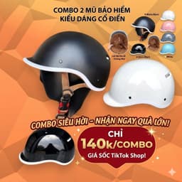 [ĐẠT CHUẨN AN TOÀN] Mũ Bảo Hiểm Cá Heo Thời Trang Nam Nữ Nửa Đầu Hot Trend Kèm Phụ Kiện Trang Trí 7