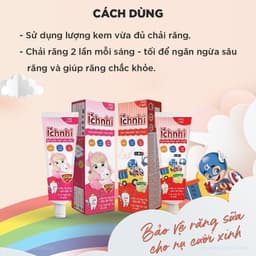Combo Bàn Chải Sợi Tơ Mềm Và Kem Đánh Răng Thảo Dược Ích Nhi Cho Bé Dưới 6 Tuổi 50g 3