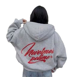 Áo khoác hoodie nỉ , thiết kế unisex hiện đại, form rộng màu xám tiêu - chữ BOSTIONER -thoitra.ng 4