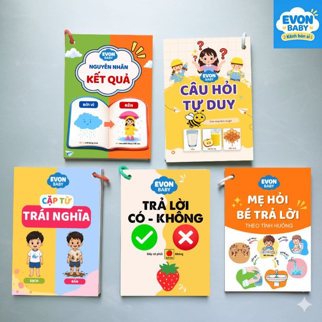 Thẻ Flash EVON BABY dạy bé tập nói - CHỦ ĐỀ TƯ DUY TẬP TRUNG