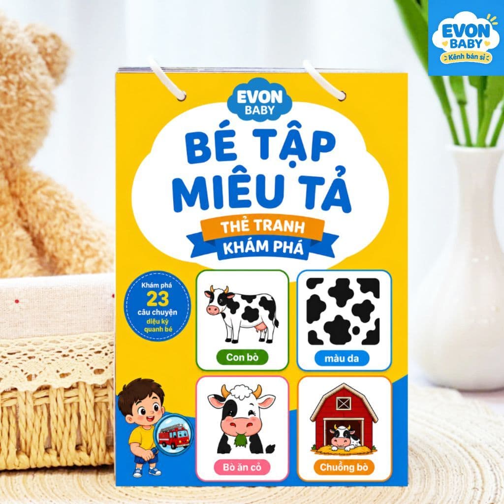 Thẻ Flash EVON BABY dạy bé tập nói - Bé Tập Miêu Tả Theo Tranh
