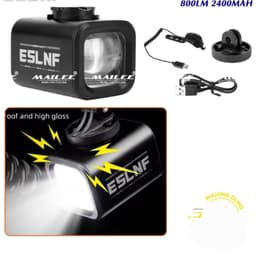 Đèn Xe Đạp Có Còi 2in1  ESLNF 800LM 2400mAh  Sạc Type-C, Chống Nước, Đèn Pha Siêu Sáng Vỏ Nhôm Đi Đêm Cực Rõ 2