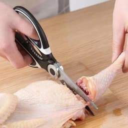 Kéo Cắt Gà, Kéo Nhà Bếp luoi Thép Trợ Lực, Kéo Đa Năng Cắt Thịt Nướng Thức Ăn Cho Bé (Có Nắp Đậy)  VOICON-[TTA11] 7
