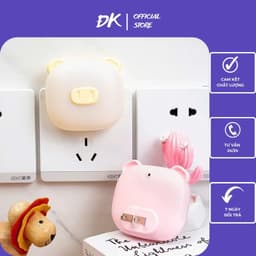 Đèn Ngủ Cảm Biến Ánh Sáng Hình Heo Gia Dụng ĐK VOICON-[SS67] 5