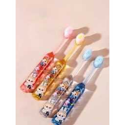 Bộ 4 Bàn Chải Đánh Răng Trẻ Em Hình LaLaBu Ngộ Nghĩnh, Ánh Kim Trong Suốt, Lông Mềm Ba Mặt VOICON-[DA66] 4