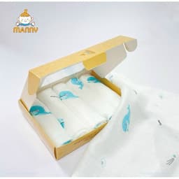 Khăn Sữa Sợi Tre Cho Bé Manny Hộp 5 Chiếc Mềm Mịn 2 Lớp 30x30cm - Timikid 5