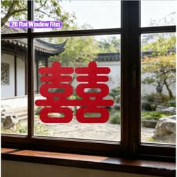 DECAL CHỮ HỶ  CỠ LỚN BÓC DÁN TRANG TRÍ CỬA KÍNH, TƯỜNG.... 5