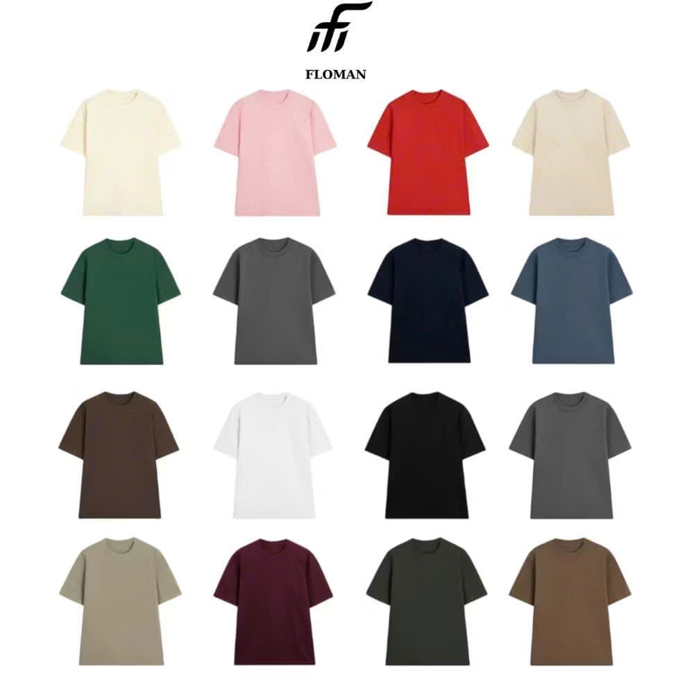 [ Áo Thun MỎNG ] Áo Thun Trơn Cotton FLO Brogy Unisex Full Color Cổ Tròn Nam Nữ, Thoáng Mát