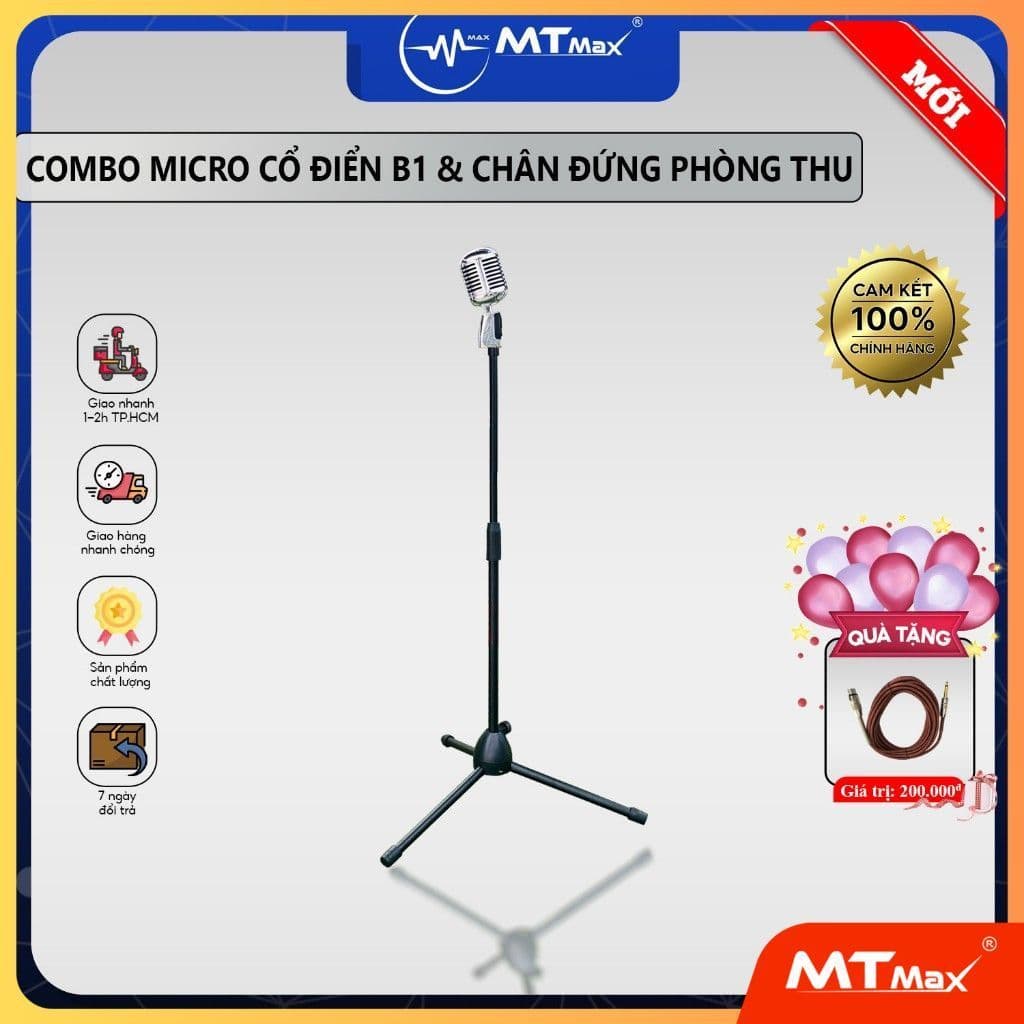 Chân Đứng Phòng Thu Karaoke, Thu Âm Cao 2m - Dành cho phòng thu, Sân khấu, Quay phim