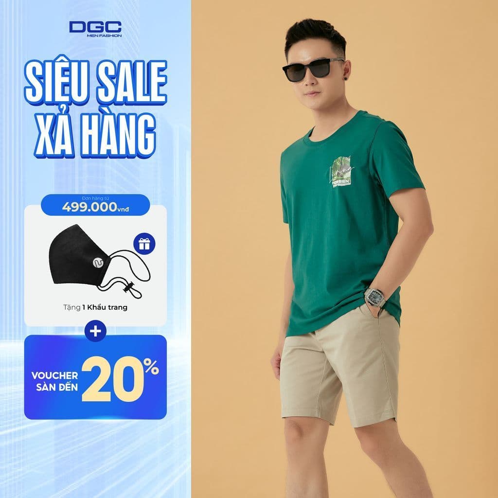 Áo T-shirt Nam ngắn tay DGCs Regular Fit thoáng mát ít nhăn SATBB10M