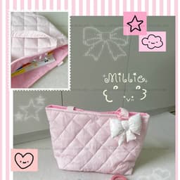 [TẶNG CHARM NƠ] Túi Tote Daisy Rosie Millie Chần Bông Bánh Bèo Xinh Xắn Đi Học Đi Làm T46 T47 T48 6