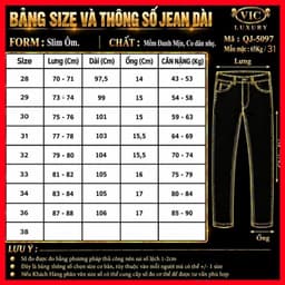 QUẦN JEAN NAM CỰC CHẤT,PHỐI NHIỀU HỌA TIẾT CÁ TÍNH,TẠO ĐIỂM NHẤN CHO OUTFIT THÊM NỔI BẬT QJ-5097 VIC 9