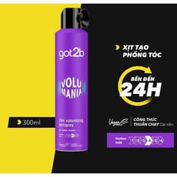 Xịt Giữ Nếp Tóc & Tạo Phòng Tóc Got2b Glued Blasting Freeze/Volumizing Hairspray 300ml 7