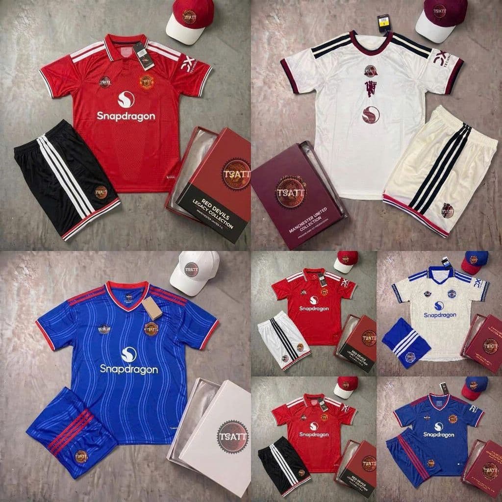 Bộ Quần Áo Bóng Đá CLB Manchester United 26/27- Vải Polyester Gai Thái Cao Cấp