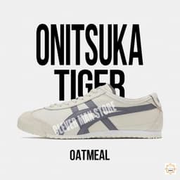Giày Thể Thao Onitsuka Tiger Mexico 66 Oatmeal Carbon Màu Kem Xám Cổ Thấp Cho Nam Và Nữ Clever Man Store 1