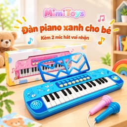 Đàn Piano Mini 32 Phím Đa Chức Năng Cho Bé MimiToys - Kèm Micro, Có Nhạc Và Hỗ Trợ Học Âm Nhạc Sớm 8