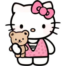 Decal Ô tô Hình Mèo Hello Kitty Ôm Trái Tim Dễ Thương, Chống Thấm Nước 8