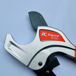 Kéo Cắt Ống Nhựa PVC PPR PE 42mm KAPUSI Japan Tay Xám Cam K0234 – Thép Mangan, Trợ Lực 3