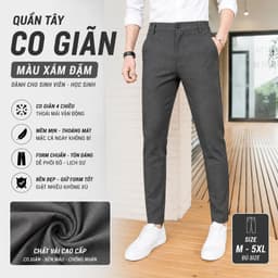 Quần Tây Nam Co Giãn 4 Chiều Urban Flex Form Slimfit Chuẩn Mặc Đi Học, Đi Làm Chất Liệu Cotton 5