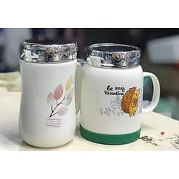 Ca (cốc) Sứ Giữ Nhiệt Nắp Bạc ( hình ngẫu nhiên) 7