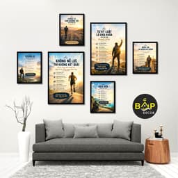 Bộ 6 tranh decor dán tường trang trí phòng ngủ cho bé dễ thương đáng yêu, phòng khách decor siêu cute 7