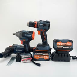 [COMBO 6 MÓN] Máy Khoan + Siết Bulong + Mài Pin DRAMA CB-KMX9630, 2 Pin 15 Cell 6.0Ah, BH 6 Tháng 2