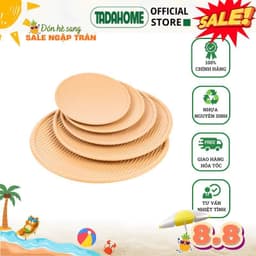 Combo Đĩa Tròn Mây Việt Nhật Đĩa Nhựa 1244/5/7/8, Đĩa Đựng Hoa Quả Bánh Kẹo Gia Đình - TADAHOME 1