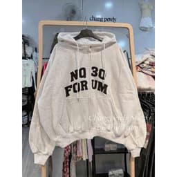 < Rẻ Vô Địch > Áo khoác nỉ form rộng tay bồng mũ 2 lớp chất nỉ tàu phong cách FRIVATE -thoitrang 8