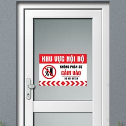 Decal Dán Nội Bộ Cấm Vào - Khu Vực Nhân Viên, Chỉ Dành Cho Staff, Xin Đừng Vào 3