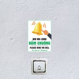 [Hỏa Tốc] Bảng Decal "Xin Vui Lòng Bấm Chuông - Please Ring The Bell" Chống Thấm Nước, Bền Đẹp 4