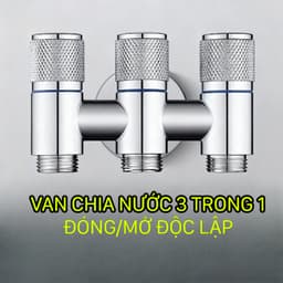 Van nước chia 3 , vòi chia nước 3 trong 1 tiện lợi cho máy giặt, nhà vệ sinh - Loại 1 1